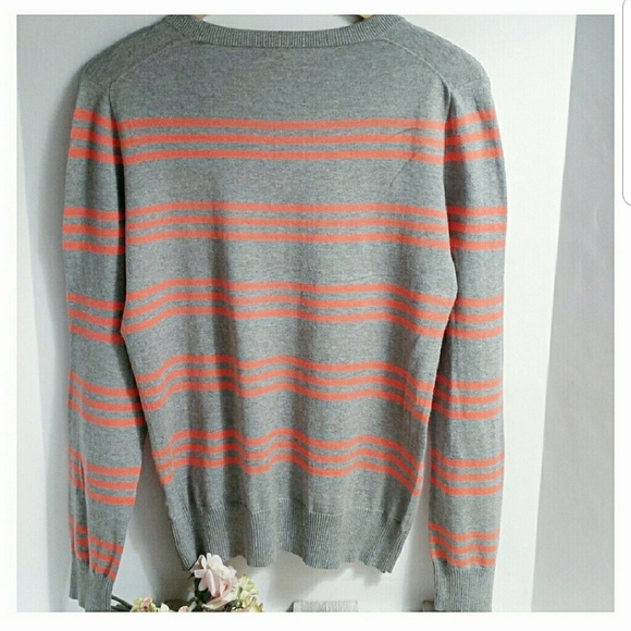 J.Crew Striped V-Neck Sweater - Picture 2 of 5